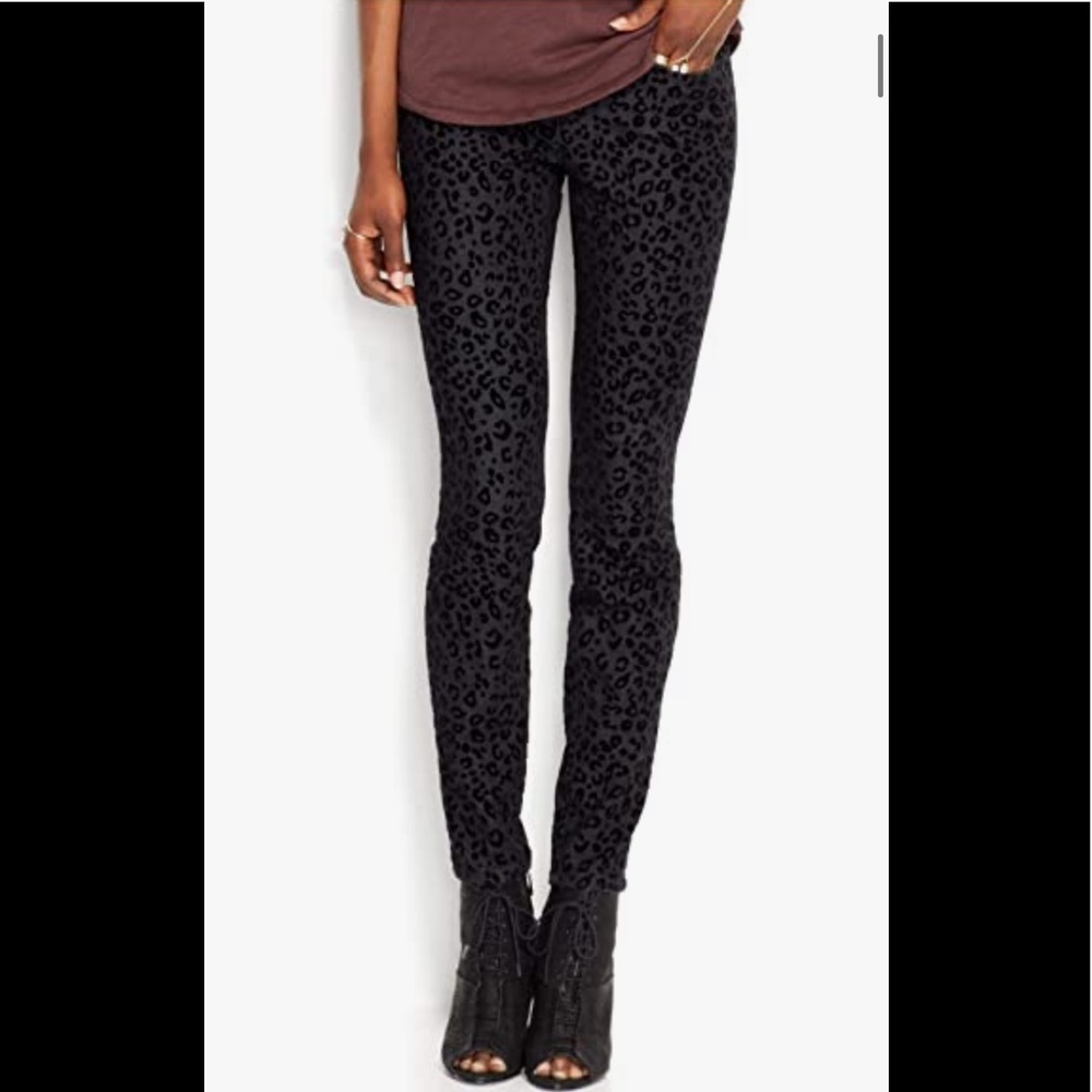 Rachel Roy Velveteen Denim Skinny Jeans, Black, 26